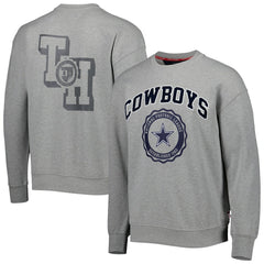 Dallas Cowboys Tommy Hilfiger Ronald Crew Sweatshirt - Heather Gray - NFL