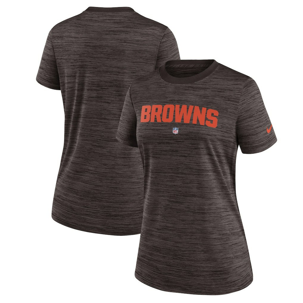 Cleveland Browns Women's Sideline Velocity Performance T-Shirt - Brown - Nike