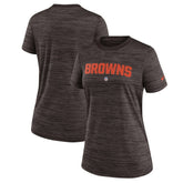 Cleveland Browns Women's Sideline Velocity Performance T-Shirt - Brown - Nike