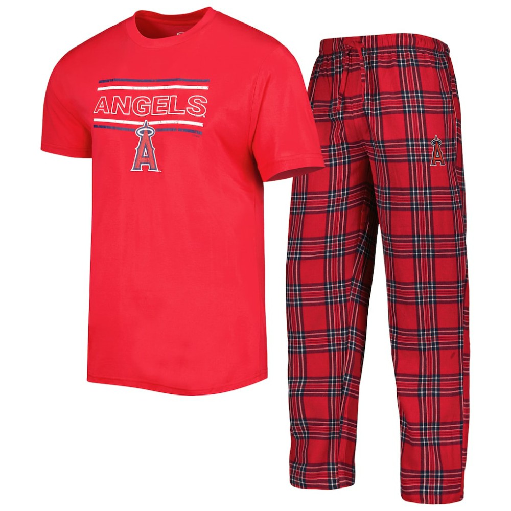 Los Angeles Angels Concepts Sport Badge Top & Pants Sleep Set Sale