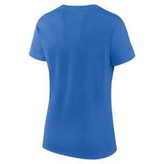 Los Angeles Chargers Women's Script T-Shirt & Shorts Lounge Set - Powder Blue/Heather Charcoal - Fanatics
