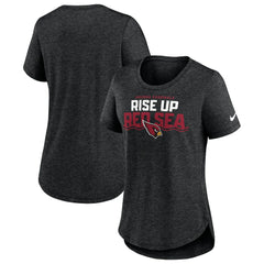 Arizona Cardinals Women's Local Fashion Tri-Blend T-Shirt - Heather Black - Nike