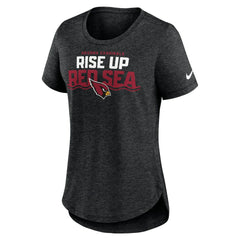Arizona Cardinals Women's Local Fashion Tri-Blend T-Shirt - Heather Black - Nike