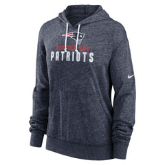 New England Patriots Women's Plus Size Gym Vintage Pullover Hoodie - Navy - Nike