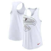 Atlanta Falcons Women's Tri-Blend Scoop Neck Racerback Tank Top - White - Nike