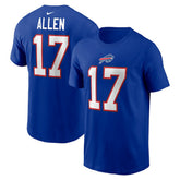 Josh Allen Buffalo Bills Player Name & Number T-Shirt - Royal - Nike