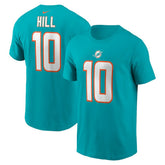 Tyreek Hill Miami Dolphins Player Name & Number T-Shirt - Aqua - Nike