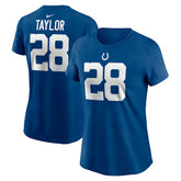 Jonathan Taylor Indianapolis Colts Women's Player Name & Number T-Shirt - Royal - Nike