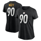T.J. Watt Pittsburgh Steelers Women's Player Name & Number T-Shirt - Black - Nike