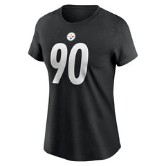 T.J. Watt Pittsburgh Steelers Women's Player Name & Number T-Shirt - Black - Nike