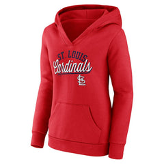 St. Louis Cardinals Fanatics Women's Simplicity Crossover V-Neck Pullover Hoodie Near Me