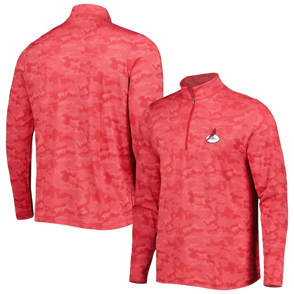 Arizona Cardinals Antigua Brigade Throwback Quarter-Zip Top - Red - NFL