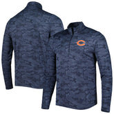 Chicago Bears Antigua Brigade Quarter-Zip Sweatshirt - Navy - NFL