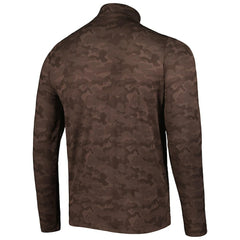 Cleveland Browns Antigua Brigade Quarter-Zip Sweatshirt - Brown - NFL