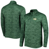 Green Bay Packers Antigua Brigade Quarter-Zip Sweatshirt - Green - NFL