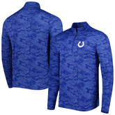 Indianapolis Colts Antigua Brigade Quarter-Zip Sweatshirt - Royal - NFL