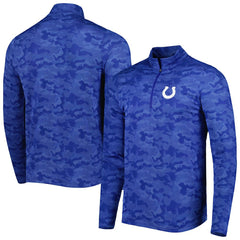 Indianapolis Colts Antigua Brigade Quarter-Zip Sweatshirt - Royal - NFL