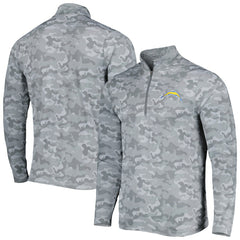 Los Angeles Chargers Antigua Brigade Quarter-Zip Sweatshirt - Gray - NFL