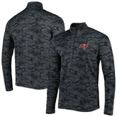 Tampa Bay Buccaneers Antigua Brigade Quarter-Zip Sweatshirt - Black - NFL