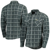 Green Bay Packers Antigua Industry Flannel Button-Up Shirt Jacket - Gray - NFL