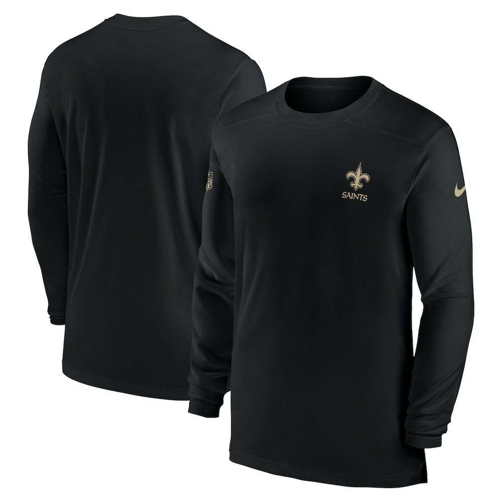New Orleans Saints Sideline Coach Performance Long Sleeve T-Shirt - Black - Nike