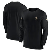 New Orleans Saints Sideline Coach Performance Long Sleeve T-Shirt - Black - Nike