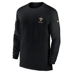 New Orleans Saints Sideline Coach Performance Long Sleeve T-Shirt - Black - Nike