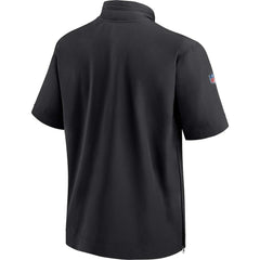 Jacksonville Jaguars Sideline Coach Short Sleeve Hoodie Quarter-Zip Jacket - Black - Nike