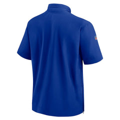 Buffalo Bills Sideline Coach Short Sleeve Hoodie Quarter-Zip Jacket - Royal - Nike