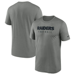 Las Vegas Raiders Sideline Legend Performance T-Shirt - Heather Gray - Nike