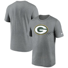 Green Bay Packers Primetime Legend Logo Performance T-Shirt - Heather Charcoal - Nike