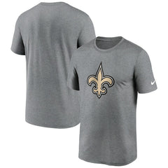 New Orleans Saints Primetime Legend Logo Performance T-Shirt - Heather Charcoal - Nike