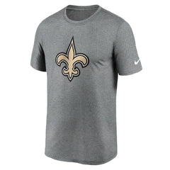 New Orleans Saints Primetime Legend Logo Performance T-Shirt - Heather Charcoal - Nike