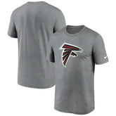 Atlanta Falcons Primetime Legend Logo Performance T-Shirt - Heather Charcoal - Nike