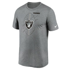 Las Vegas Raiders Legend Icon Performance T-Shirt - Heather Charcoal - Nike