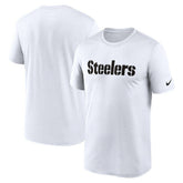 Pittsburgh Steelers Legend Wordmark Performance T-Shirt - White - Nike
