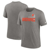 Cleveland Browns Team Tri-Blend T-Shirt - Heather Charcoal - Nike