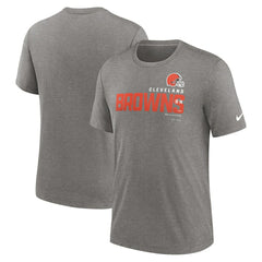 Cleveland Browns Team Tri-Blend T-Shirt - Heather Charcoal - Nike
