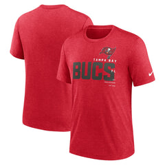 Tampa Bay Buccaneers Team Tri-Blend T-Shirt - Heather Red - Nike