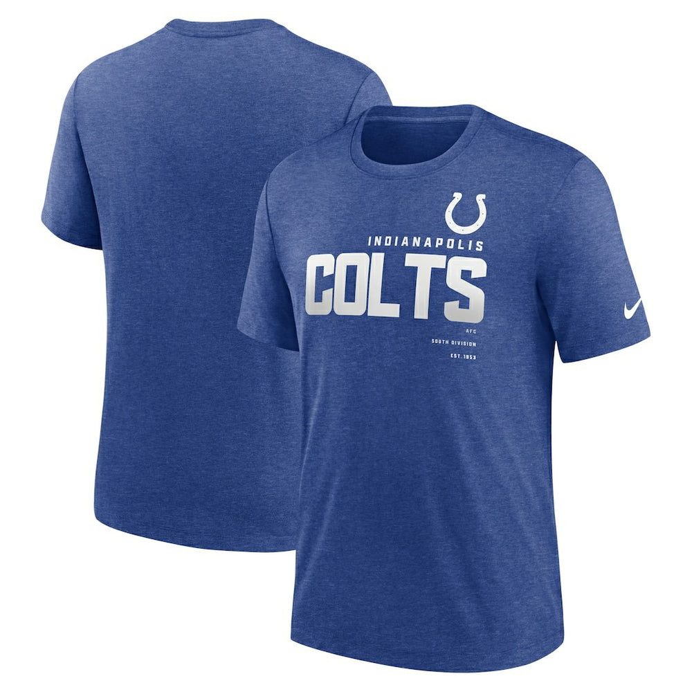 Indianapolis Colts Team Tri-Blend T-Shirt - Heather Royal - Nike