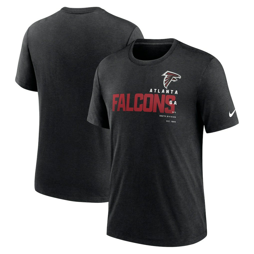 Atlanta Falcons Team Tri-Blend T-Shirt - Heather Black - Nike