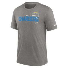 Los Angeles Chargers Team Tri-Blend T-Shirt - Heather Charcoal - Nike
