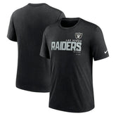 Las Vegas Raiders Team Tri-Blend T-Shirt - Heather Black - Nike