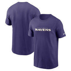 Baltimore Ravens Team Wordmark Essential T-Shirt - Purple - Nike