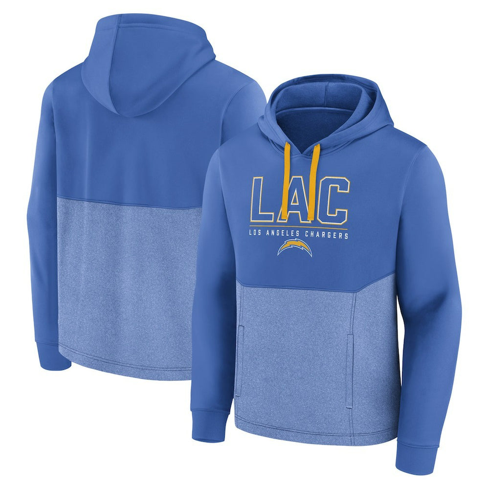 Los Angeles Chargers Successful Tri-Blend Pullover Hoodie - Powder Blue - Fanatics