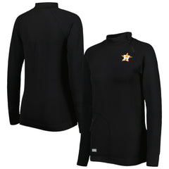 Houston Astros Levelwear Women's Verse Asymmetrical Raglan Tri-Blend Quarter-Zip Jacket Sale