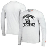 Las Vegas Raiders Homage Hyper Local Tri-Blend Long Sleeve T-Shirt - Ash - NFL
