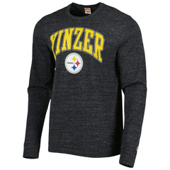 Pittsburgh Steelers Homage Hyper Local Tri-Blend Long Sleeve T-Shirt - Charcoal - NFL