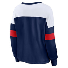 Boston Red Sox Fanatics Women's Even Match Lace-Up Long Sleeve V-Neck T-Shirt Near Me
