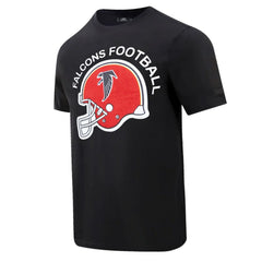Atlanta Falcons Pro Standard Red Helmet Wordmark T-Shirt - Black - NFL